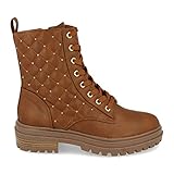 shoes&blues.es 52372-Damen Ankle Boot, Flache Sohle, mit gestepptem Druck und Strasssteinen, Schnursenkeln und Reissverschluss, Herbst Winter 2020. Size 39 C
