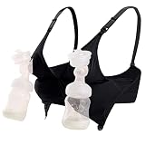 iloveSIA® Pump BH Abpumpen BH Ohne Bügel Still BH mit aufhakbaren Clips auch als Schlaf-BH geeignet für Schwang