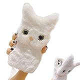 Artfeel Weich Plüsch Hülle für Huawei P40 Pro,Niedlich Pelzig 3D Katze Ohren Winter Warm Handyhülle Süß Flauschige Haar Karikatur Tier Ständer Schutzhülle für Mädchen Frauen,Weiß