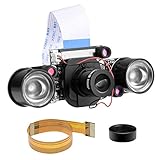 Longruner for Raspberry Pi 4 Camera Kamera Module Automatic IR-Cut Switching Day/Night Vision Video Module Adjustable Focus 5MP OV5647 Sensor 1080p HD Webcam for Raspberry Pi B/B+/A+/4/3/2/1 Zero W