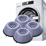 Schwingungsdämpfer Waschmaschine, Antivibrationspads für Waschmaschine Und Trockner, Gummi Stille Füße Pads für Waschmaschine Kühlschrank Haus Appliance 4 Stück