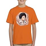 VINTRO Michael Jackson Young Kinder T-Shirt Original Portrait von Sidney Maurer, professionell bedruckt Gr. 12 Jahre, Orang