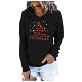 HHOP Weihnachten sexy Bluse Nicki Pullover Damen Bluse leinen Damen pulloer Damen Kapuzen Pulli Damen rosa Langarm top Longshirts für Damen Damen Oberteile frühling H