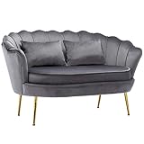 YU YUSING Loveseat Schlafsofa, Sofa Sessel, Couch 2 sitzer, Loungesessel, Samt-Loveseat-Sofa Doppelcouch,Relaxsessel mit Armlehne für Wohnzimmer, Ideal für Frauen, G