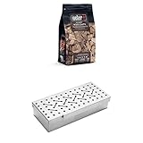 Weber 7576 Räucherbox universal, Räuchern, für Gas- und Holzkohlegrills, Raucharmona + Weber Räucherchips Hickory 700g, Räuchern, Aroma, G
