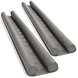 COM-FOUR® 2X Zugluftstopper für die Tür - Türbodendichtung - Luftzugstopper mit Doppeldichtung - Schutz vor Luftzug und Lärm - 86