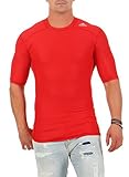 Adidas TechFit Climachill Funktionsshirt Compression rot Herren (L)