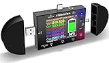 Kettles USB-Tester-Farbbildschirm LCD Digital Multimeter, Universal UD24 USB C 2.4'DC5.5 Digitalameter-Voltmeter-Netzteil-Detektor USB C-Spannungsstrom Voltmeter S