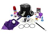 Bubble-Store Magic Tricks-Zauberkasten für Kinder, 40 Teile inkl. Zauberkartenspiel für 150 Tricks, mit Zauberzylinder, Zauberstab, Schaumstoffkaninchen, Karten, Seil, Wü