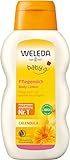 WELEDA Baby Calendula Pflegemilch, Naturkosmetik Körpermilch zur Pflege und Reinigung von trockener Haut, Pflegelotion für Babys und Kleinkinder (1 x 200 ml)