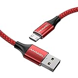 Micro USB Kabel 3M 2.4A Android Schnellladekabel ANMIEL Micro Datenladekabel Nylon USB Ladekabel für Samsung Galaxy S7 S6 S5 J7,Huawei, Sony,LG,Kindle Fire,Fire HD Tablets,PS4,Nexus,HTC,Nok