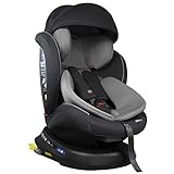 XOMAX S64 Kindersitz drehbar 360° mit ISOFIX und Liegefunktion I mitwachsend I 0-36 kg, 0-12 Jahre, Gruppe 0/1/2/3 I 5-Punkt-Gurt und 3-Punkt-Gurt I Bezug abnehmbar, waschbar I ECE R44/04