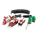 Katurn Weihnachten Zug Spielzeug - Elektrotriebwagen Zug Spielzeug, Elektrische Pädagogische Spielzeug Eisenbahn Zug Set Racing Road Transport Gebäude Spielzeug Fü