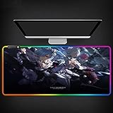 Gaming Mouse Pads Anime RE Zero Gaming Mouse pad RGB Rem Computer Gamer PC LED Colorful Keyboard with Backlit for Gamer 400x700x4