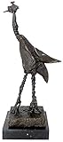 SKULPTUR IN Bronze Kranich Crane Plastik Bronze SKULPTUR ALS Hommage AN