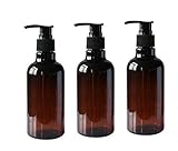 XUMIN 3 STÜCKE 250 ML 8 UNZE Nachfüllbare Leere PET Kunststoff Pumpflaschen Shampoo Duschgel Gläser Behälter mit Schwarzen Pump Tops für Make-Up Kosmetische Badewanne Dusche T