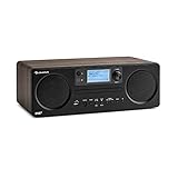 auna Worldwide CD - Internetradio mit Bluetooth, DAB / DAB+ Tuner, Radiowecker, MP3-fähiger USB-Port, mit CD Player, Spotify Connect, AUX, App Control, Multiroom-Funktion, Timer, w