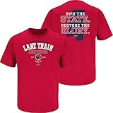 Smack Apparel Ole Miss Football Fans T-Shirt All Aboard The Lane Train Express Rot (S-5X), Herren, rot, XX-Larg