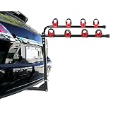 DFFng Fahrradständer 4 Fahrrad-Autoträger-Gepäckträger Fahrrad-Kofferraumhalterung für Auto-Mobile Fahrradträger für Autos, Limousinen, Schrägheck, Minivans und SUVs Kofferraum-Fahrradträg