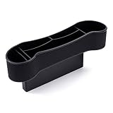 MengH-SHOP Autositz Aufbewahrungsbox Universal Seitentaschen Organizer PU Leder Auto Ablagefach Für Zusätzliche Lagerung Schw
