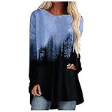 Frauen Oberteile jeansmantel Damen lang Sommer musselin Bluse Lagenlook Pullover Hoodie Damen türkis Langarm t Shirt Damen Schneeanzug schwarzes Oberteil Damen B