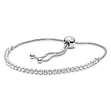 Pandora Damen Funkelndes Schiebe-Tennisarmband Sterling Silber Cubic Zirkonia 590524CZ-1