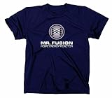 Mr Fusion T-Shirt Flux Kompensator Back to The Future Zurück in die Zukunft, L, Navy