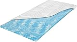 Meos® Gel-Schaum Topper 90x200 für Matratzen & Boxspringbett - Made in Germany - hohes RG50 - Bezug bis 60°C waschbar - Matratzenauflage (90 x 200 cm)