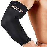 Copper Strong Bandage Ellenbogen zur Kompression - Ellenbogenbandage mit Höchstem Kupfergehalt – Ellenbogenbandage Tennisarm, Arthritis, Sehnenentzündungen für Damen und Herren (M)