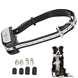 Weikeya LED Hund Bellen Halsband, Wiederaufladbar Hund Schock Halsband Kunststoff Material Kunststoff und TPU Halsband Einstellung