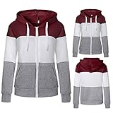 Hoodie Softshelljacke Damen Atmungsaktiv Jacke Sweatjacke mit Kapuze Weste Langarm Oversize Outdoor Jacken Herbstmantel Elegant Sweatshirt Mantel Einfarbig mit Tasche B