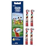 Oral-B Stages Power Ersatz-Zahnbürstenköpfe Mickey Mouse, 4 Stück pro Packung