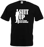 How I Met Your Mother Suit up T-Shirt Herren Fun Shirt Schwarz-XXXL