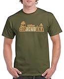 Comedy Shirts - Copacabana Palmen - Herren T-Shirt - Oliv/Hellbraun-Beige Gr. L