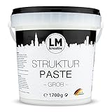 LM Strukturpaste grob 1,7 kg im Eimer - Weiß Natur - Spachtelmasse / Strukturfarbe für den Künstlerbedarf. Die Modelliermasse / Modellierpaste mit grober Körnung. Auch als Spachtel / Sp