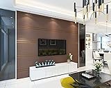 Vlies Tapete 3D dreidimensionale Beflockung mit breiten Streifen Tapete Braun Wohnzimmer Schlafzimmer /Dekoration,Wandbelag,Wandbild,Wanddeko0.53x9.5