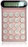 JoHUAZ Rechner tragbare 20 Tasten multifunktional 10 digital LCD Rechner for Unterrichtsstudenten Rechnungswesen Mechanische Tasten (Farbe: Rosa) (Color : Pink)