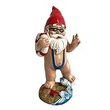 Yyoutop Garten nackt GNOME Statue Rasen Ornament Outdoor Gnomes Figur lustig Nette Garten skulptur gnomen zwergs dekor (Color : Grey)