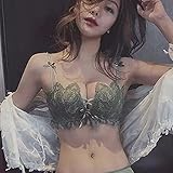Höschen Nahtlose Push Up BHS Für Frauen Sammelt Vintage Print Wireless Sexy Dessous Spitze Stickerei Bralette Büstenhalter Unterw