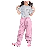 GEU Unisex Kinder Regenhose Wind- und wasserdicht Hose Atmungsaktiv Buddelhose ungefüttert Regenbundhose Frühling und Sommer dünn Matschhose mit Reflek