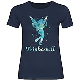 Royal Shirt Damen T-Shirt Trinkerbell, Größe:XXL, Farbe:Navy