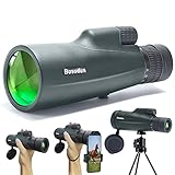 10-30x50 HD Zoom-Monokular-Teleskop mit Smartphone-Halter und Stativ, wasserdichtes Monokular für Erwachsene BAK4-Prisma & FMC-Objektiv Hohe Leistung für Vogelbeobachtung Konzert Wildlife W