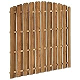 Bohlenzaun Kiefernholz,Bogendesign Gartenzaun Dichtzaun Holz Zaun braun imprägnierten, Windschutzzaun Sichtschutzzaun (180 x (155-170) cm)