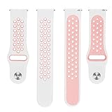 R & R Enterprises Silikon Uhrenarmbänder Lüften Ersatzband Für Frauen Männer Kinder Zubehör Gurt Sport-Armbänder (Color : White/Pink)