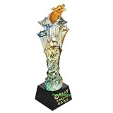 Tyoo Kristalltrophäe, benutzerdefinierte gravierte Glas-Trophäe, Karpfen springen Drachen-Gate-Feiern Charity-Trophäe, Wettbewerb Award Souvenir (Color : Clear, Size : 30.5 * 8 * 8cm)