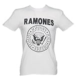 Amplified Herren Ramones Logo T-Shirt, Weiß, (Herstellergröße: X-Large)