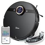 Midea M7 Pro 4000Pa Saugroboter mit Wischfunktion Hochfrequente Vibrationsreinigung, Roboterstaubsauger Lasernavigation, Alexa Google Home, Mehrstufige Kartierung für Teppich, T
