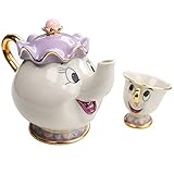 Die Schöne Und Das Biest Mrs Potts Ceramics Vergoldete Teekanne Teetasse Ein Set ， Set Süße Weihnachtsgeschenke 1 Teekanne * 1 T