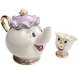 Die Schöne Und Das Biest Mrs Potts Ceramics Vergoldete Teekanne Teetasse Ein Set ， Set Süße Weihnachtsgeschenke 1 Teekanne * 1 T