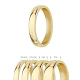 Treuheld® | Ring aus Edelstahl | Gold | Ringgröße 58 | Breite 4mm | Damen & Herren | glänzend | Freundschaftsring Verlobungsring Ehering